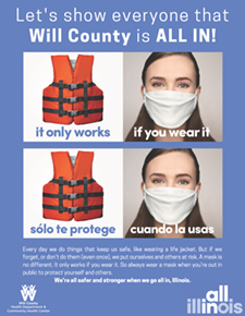 Posters-All-In Will County- life jacket