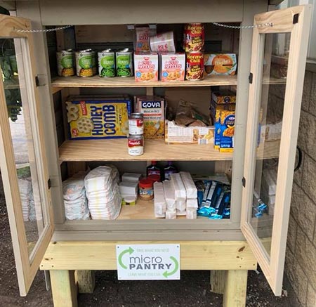 photo of a micro food pantry