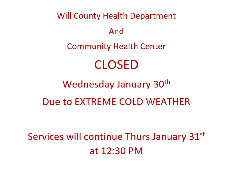 Weather Closing | Will County Health Department