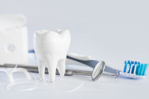 photo of dental care toothbrush and instruments