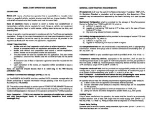 MOBILE UNIT OPERATION GUIDELINES | Will County Health Department