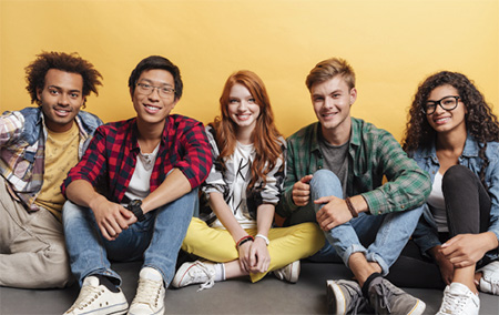 Group of teens sitting together