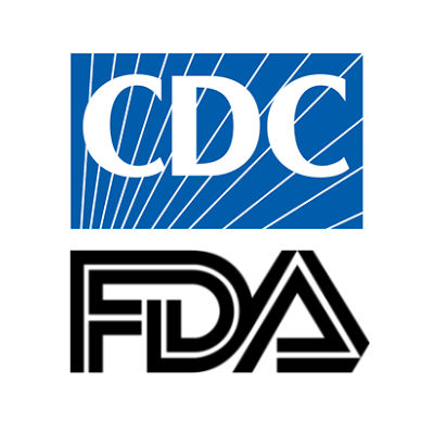 CDC and FDA logos