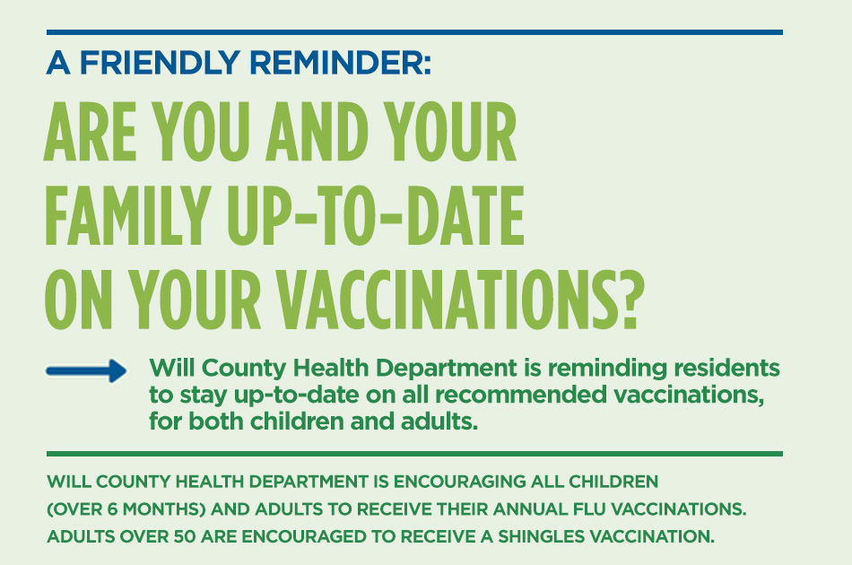 Will County Health Department Reminds Residents To Stay Current On All Vaccinations