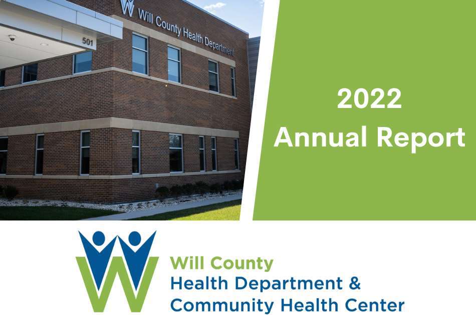 Photo of Health Department building exterior with text 2022 Annual Report