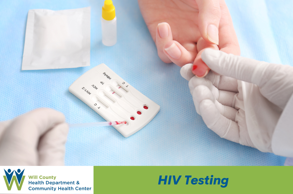 HIV testing, photo of doctor performing a blood test on patient