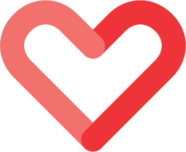 outline of red heart icon